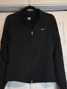 Nike Black Athletic Top with White Logo Detail